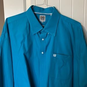 Cinch mens Teal western shirt. Cowboy up!
